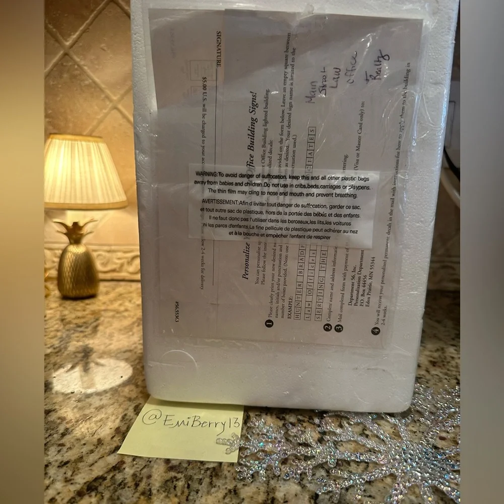 Department 56 Main Street Office Building Heritage Village Collection Retired - Picture 8 of 8